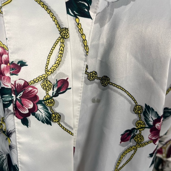 Vintage fantasies by Morgan Taylor equestrian white satin robe size P - Picture 2 of 7